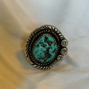 Silver turquoise ring